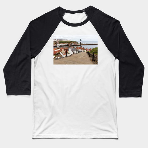 Whitby, 199 Steps Baseball T-Shirt by tommysphotos